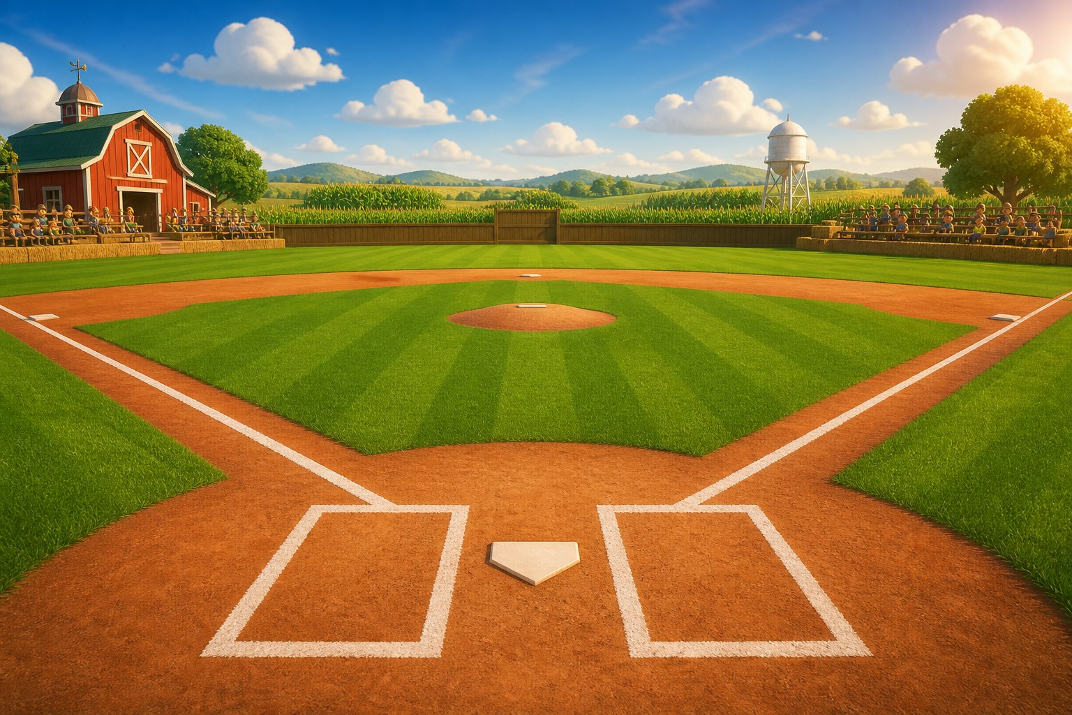 Farm baseball diamond used in Fence Busters